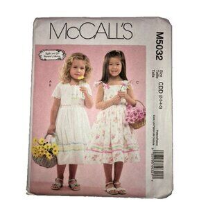 McCall's Sewing Pattern M5032 Girls Lined Jacket and Dress Uncut Size 2-5